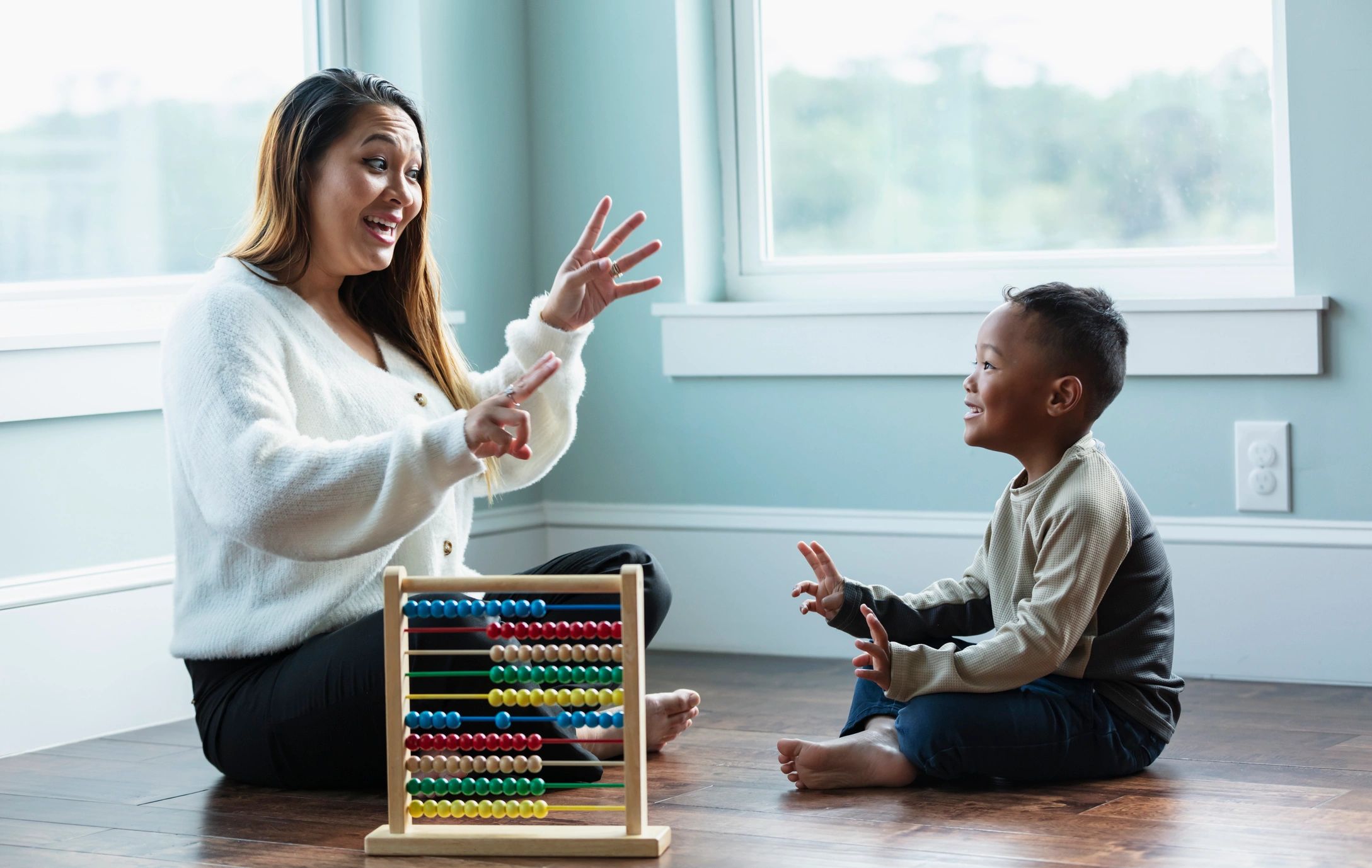 Parent and child learning together